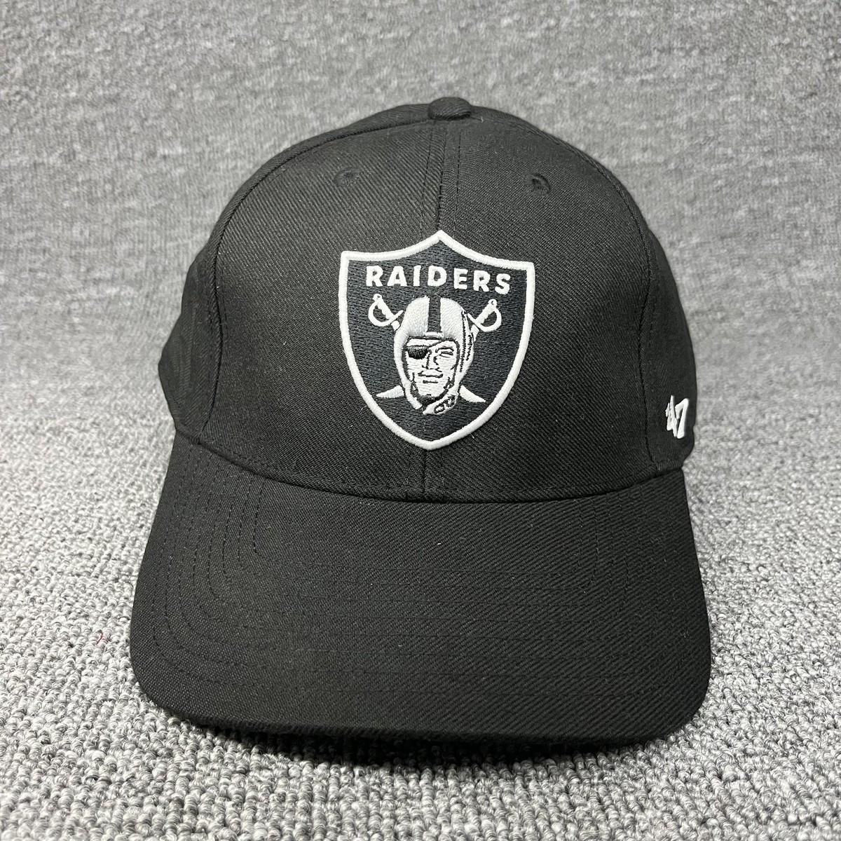 Las Vegas Raiders '47 Brand MVP Snapback Hat Black Curved Brim NFL Cap OSFA