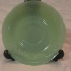 Vintage Fire-King Alice Pattern Saucer in Jadeite Green Milk Glass