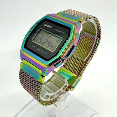 新品✨限定　カシオ  プレミアム レインボーカラー A1000RBW-1JF CASIO Standard Premium A1000RBW-1JF TiCTAC Limited Rainbow