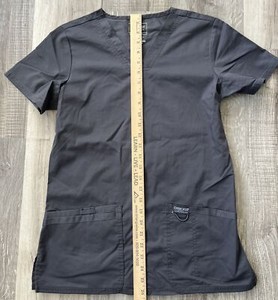 Ladies XS Cherokee Charcoal Gray Scrub Top Short Sleeve