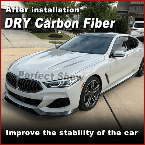 Faldones laterales de carbono real labio alerón para BMW Serie 8 G16 840i M8 F93 19-24 - Imagen 2 de 14