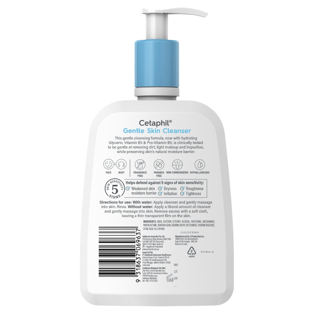 Cetaphil Gentle Skin Cleanser 473mL Pump Sensitive Skin Fragrance Free