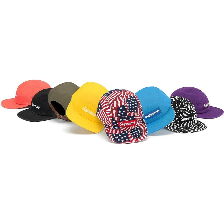 Casquette de camp en sergé chino lavé Supreme noire OS S/S 20