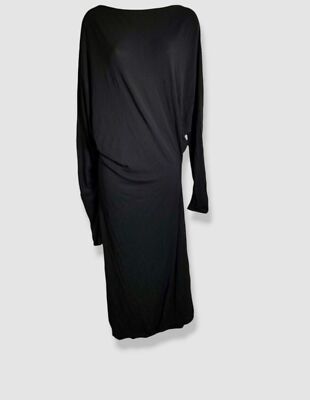 navy blue dress for baby girl Asymmetric Jersey Midi Dress Blue main image 1