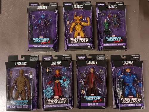 7 figuras Marvel Legends Mantis BAF Groot Evolution exclusivas desaparecidas Gamora