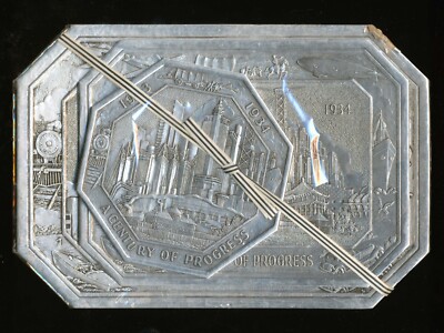 F8 - A CENTURY OF PROGRESS 1933/1934 WORLD'S FAIR FOIL HOT PAD TRIVET LOT OF 3