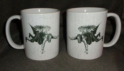 Flying Man Coffee Mug Cup Aviation Vintage Antique Steampunk Flying Machine Ebay