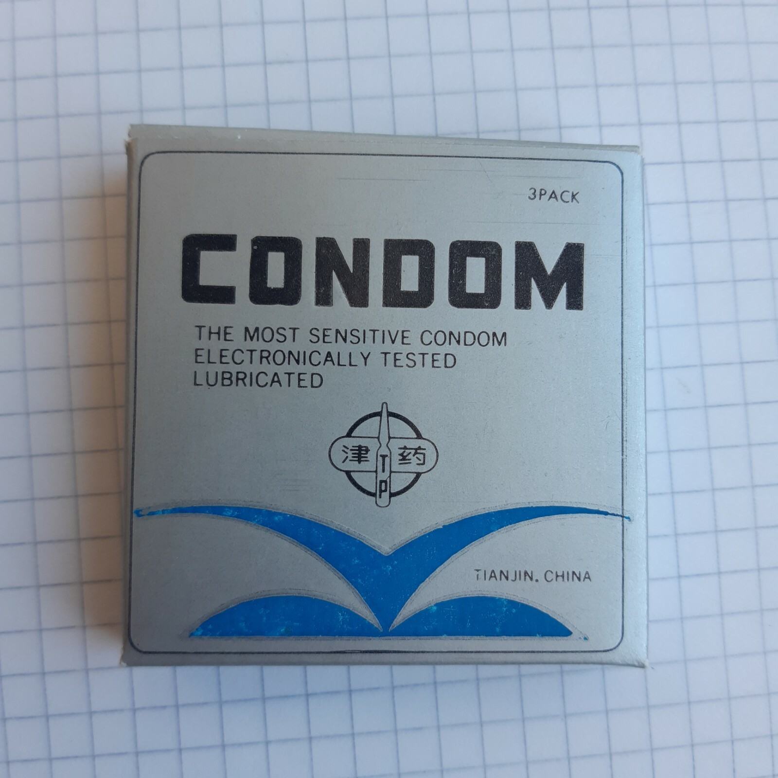 Original Vintage Chinese Condoms 1990s one pack of 3 pieces Retro