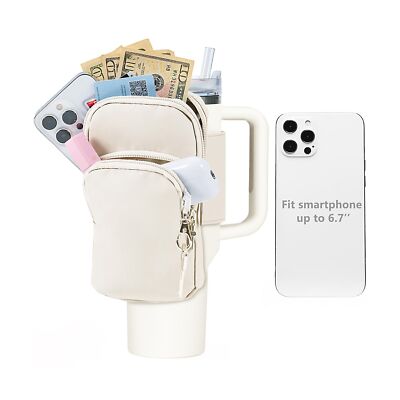 Water Bottle Pouch for Stanley Quencher Cup Tumbler, Large Cup Pouch Bag for ...