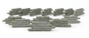 New Ray Plastic Sandbag Bunkers Set Of 24 Military Toys 1/32 Scale 54mm