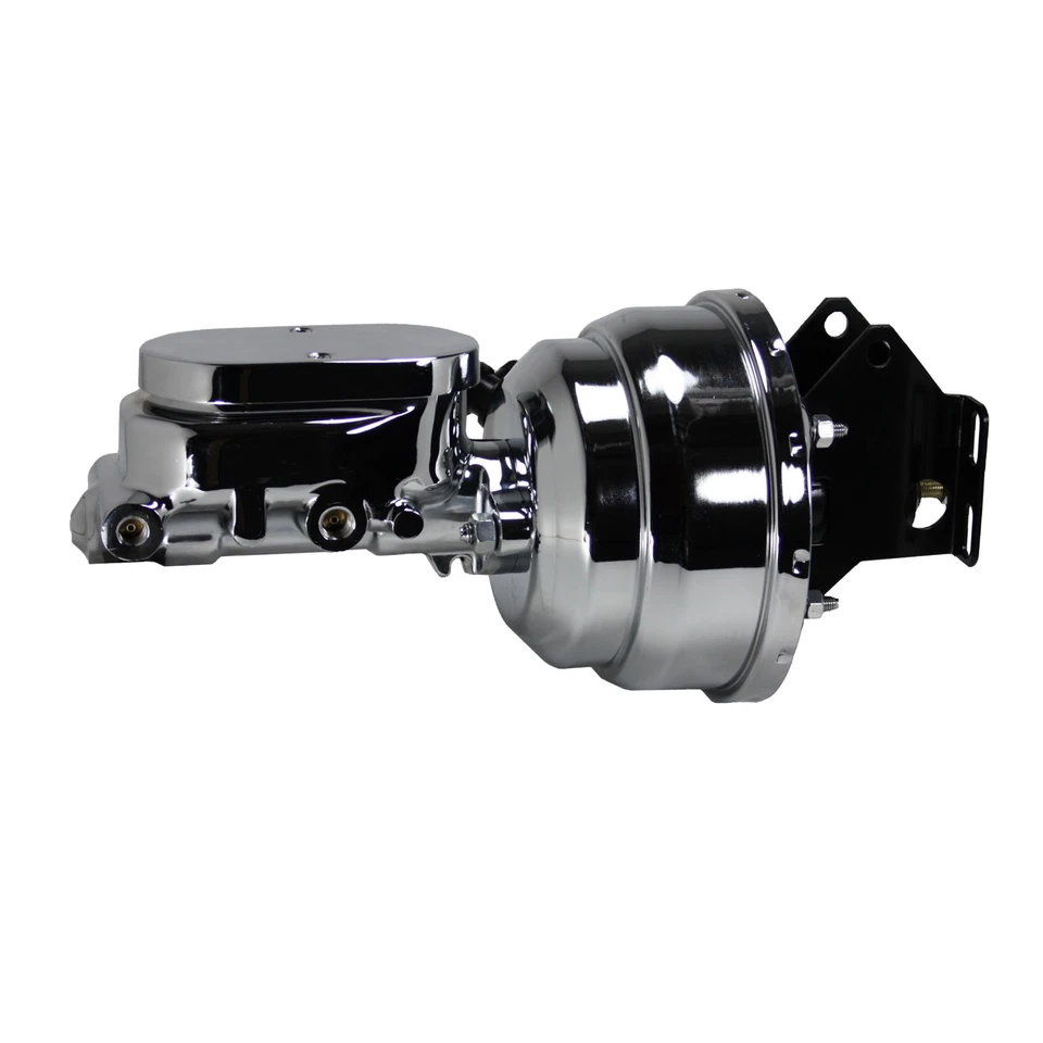 Ford F100 1957-72 8 pulgadas cromo potenciador de freno con maestro de disco de 1-1/8 pulgadas de diámetro Foto 2 de 4