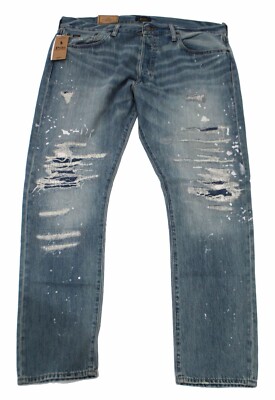 Polo Ralph Lauren Sullivan Slim Patchwork Distressed Paint Splat