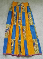 African wax print front split maxi skirt