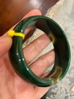 NEW 66.8gCERTIFIED 57.8mm*RARE*GORGEOUS GREEN CARNELIAN JADE稀有天然玛瑙绿玉 BANGLE — photo 4