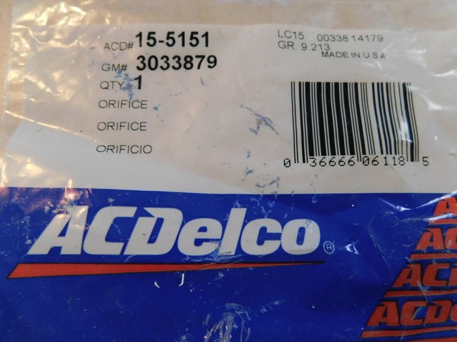 Ah) GM General Motors OEM Orifice 3033879 for sale online | eBay