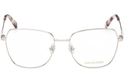 Emilio Pucci EP5179 016 Silver Plastic Cat Eye Optic Eyeglasses Frame 54-17-140