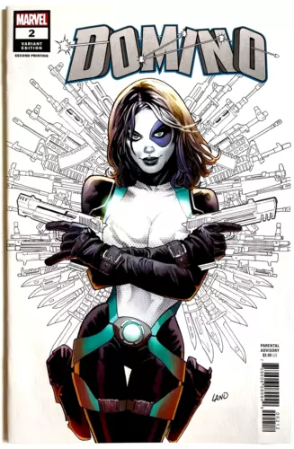 DOMINO #2 GREG LAND 2ND PRINT VARIANT 2018 MARVEL COMICS NM