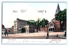 1908 Westerly RI Union Square Street View Norwich CT Posted