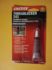 243 Blue Threadlocker Oil Resistant/Medium Strength, 6 ml. (37419)