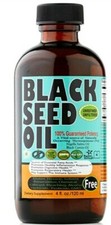Black Seed Oil 100 Pure Cold-Pressed Black Cumin Seed Oil, 4 fl oz NON GMO