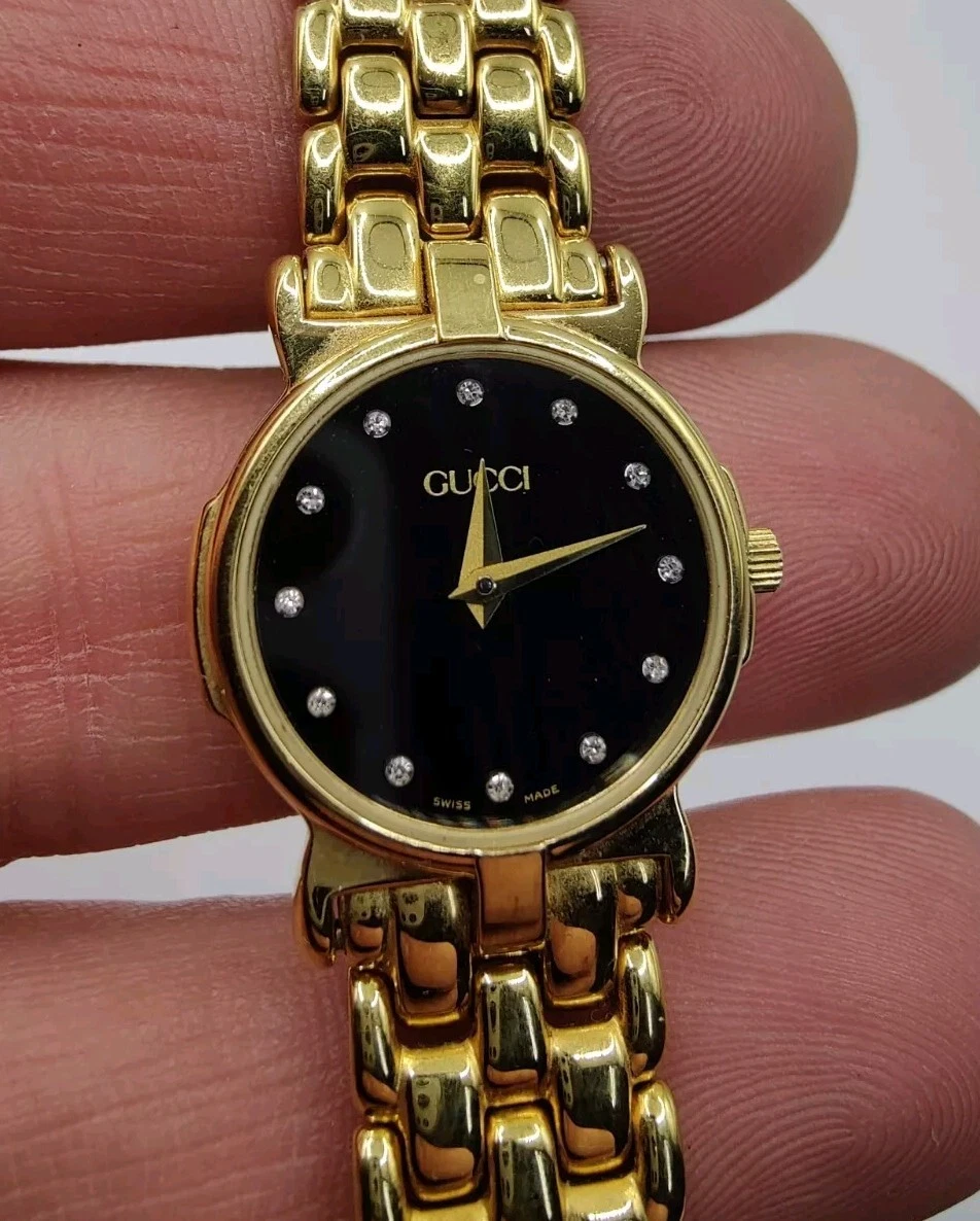 Montre Gucci femme occasion bracelet or 3400l