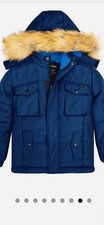 boys winter coat 5/6 water resistant with faux fur hood
