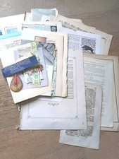  50+ orginal vintage Papiere, alte Buchseiten  Ephemera , MIXED KIT Junk, Planer