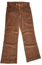 Lee Corduroy Pants Womens Vintage Brown 30x29 Made In USA