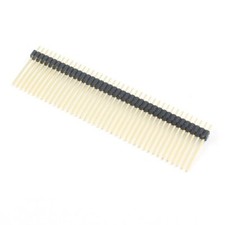 5pcs gold plated 1.27mm pitch 40 pin male single straight header strip L  14mm 