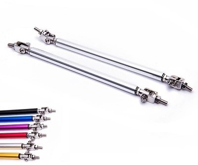 Anodised Adjustable Front Bumper Splitter Strut Rod Tie Support Bar 100mm - Picture 10 of 11