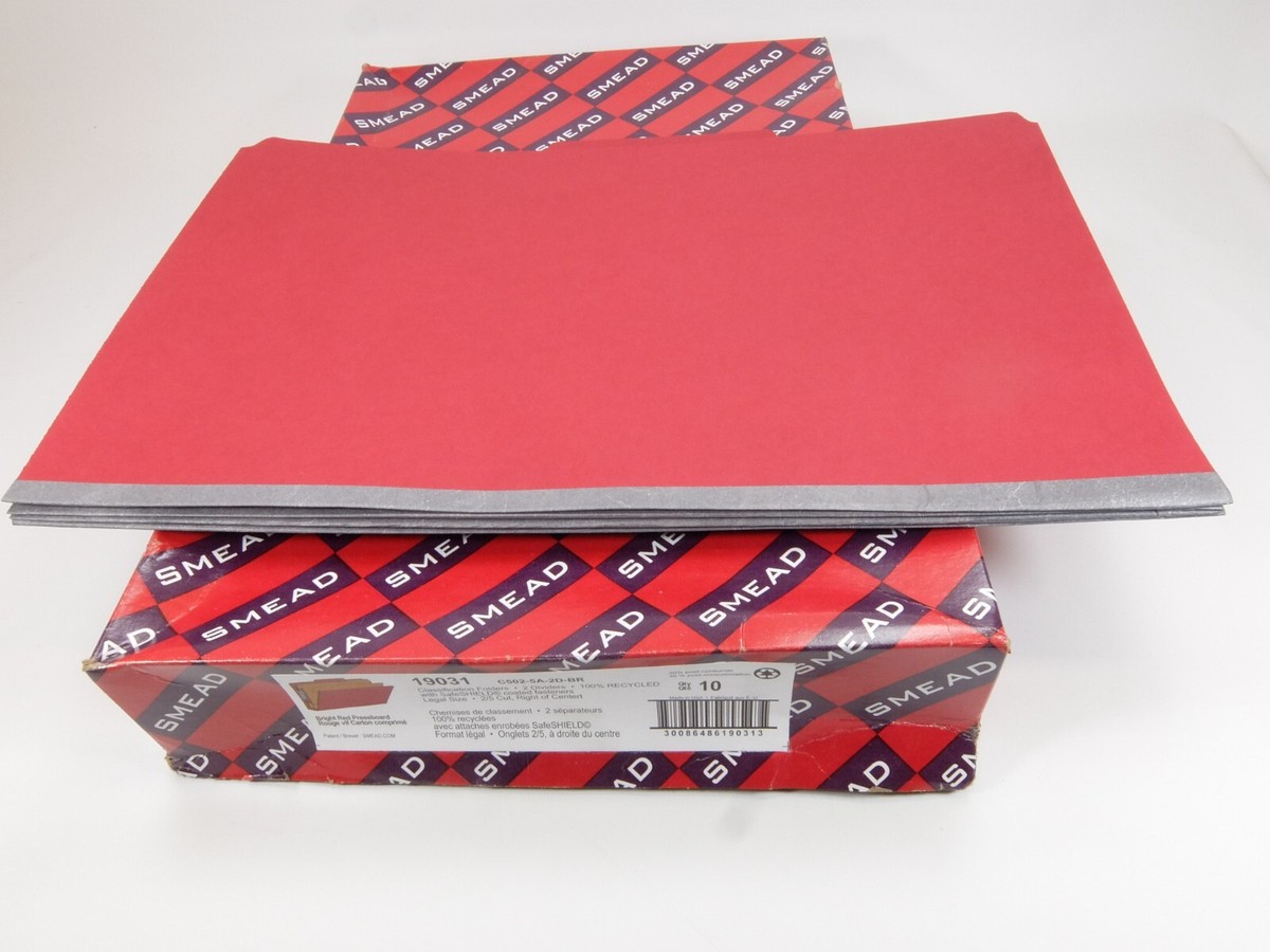Smead 19031 Classification Folders 2 Dividers 10 ct Legal size