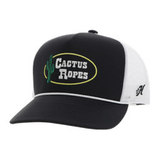 Hooey "Cactus Ropes" Western Stitching Black Trucker Cap CR106