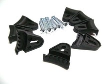 Eight 8 Black Plastic Speaker Grill Clamp with Waffle Screws