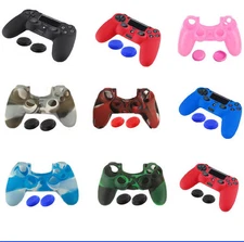 NEW Protective Case PlayStation 4 PS4 Controller +Silicone Thumb Stick Grip Cap