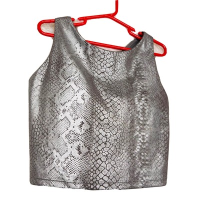 Nova Sports Bra Racerback Padded Active Gym Sport Workout Women's Silver Size XS