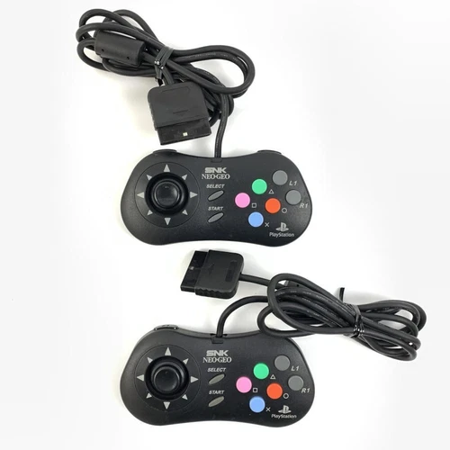 SNK Neo Geo PAD2 Controller for Sony Playstation 2 Lot of 2 6548 As Is UT