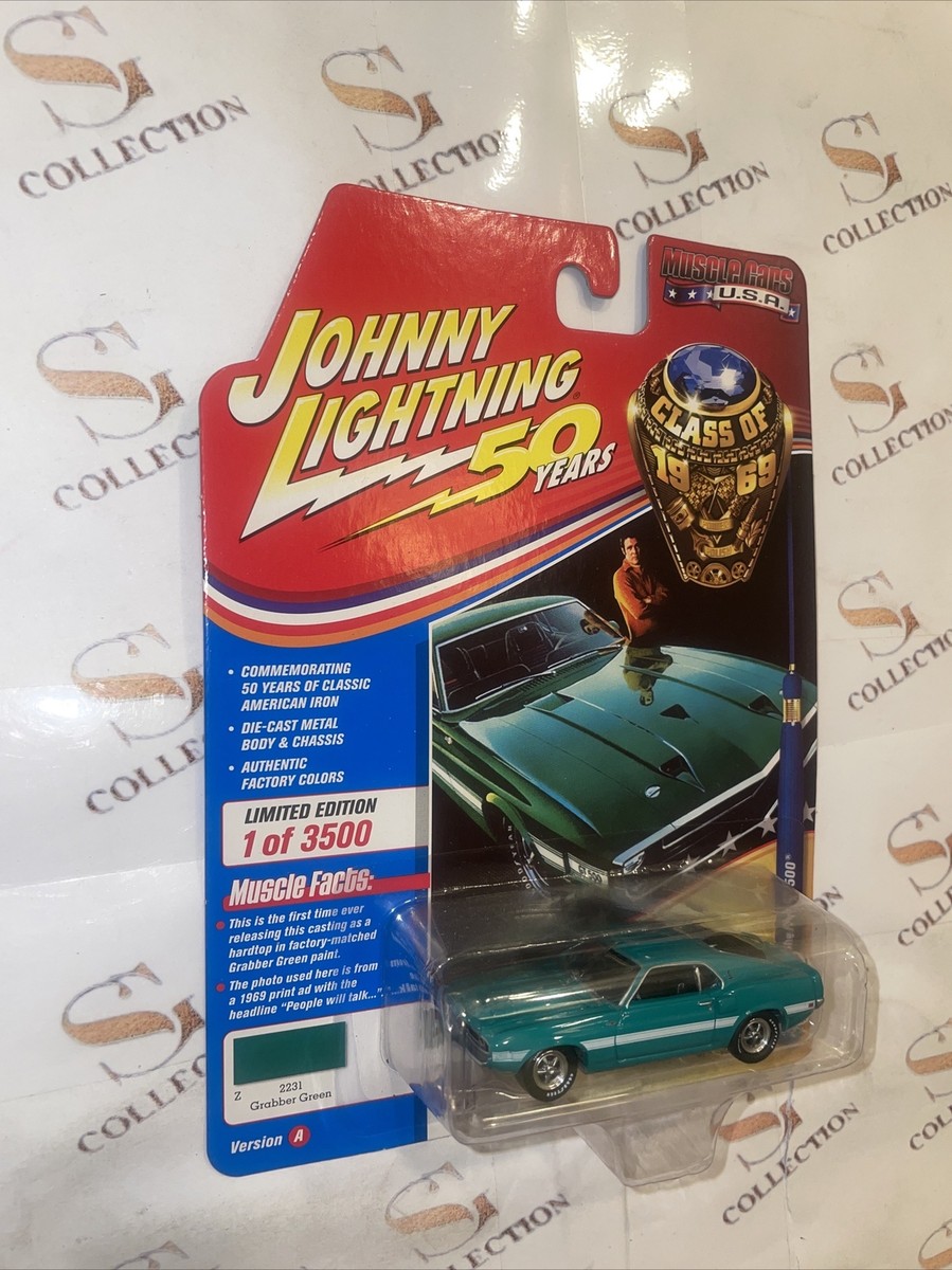 Johnny Lightning 50th 1969 Shelby GT-500 Grabber Green | eBay