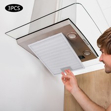 3PCS Reusable Range Hood Filter Aluminum Mesh Grease Filters 10.5x12 Inch New