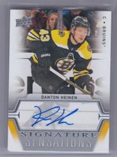 Autographed Upper Deck Signature Sensations Dante Heinen Boston Bruins