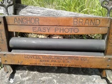 Antique Hand Crank Primitive Wringer Anchor Brand Easy Photo No. 316 Lovell Mfg