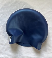 Used Very Good TYR Sport Long Hair Silicone Wrinkle Free Adult Swim Cap - Blue