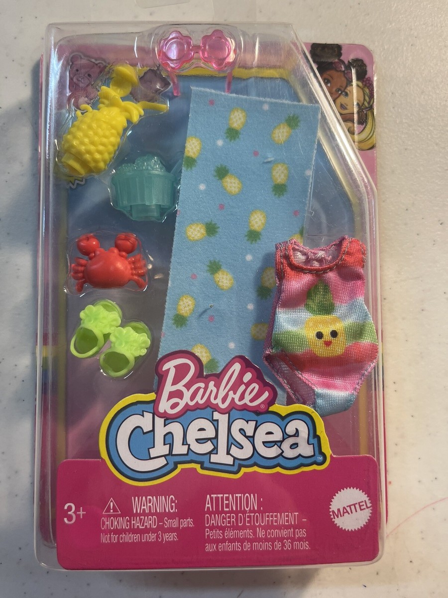 MATTEL BARBIE CHELSEA BEACH PACK ACCESSORIES NEW SKU A42
