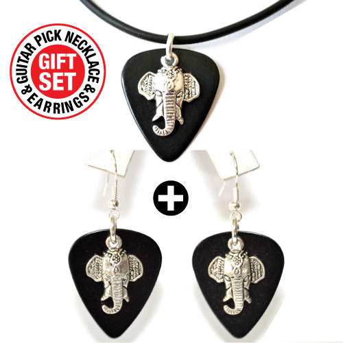 Juego de collar y pendientes púas de guitarra estilo # 5-8 - Imagen 3 de 5