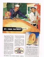 1943 General Tire WWII US Navy Sailor Hey Gimme That Drop Robert Reid Vintage Ad