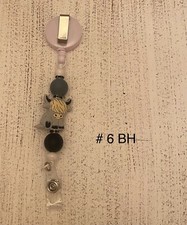 Highland Cow Black And Gray Badge Holder