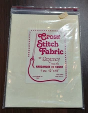 NOS Cross Stitch Fabric by Regency Ecru Hardanger Fabric 22 Count USA