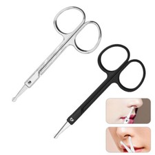 Safety Nose Hair Scissors Nose Mustache Hair Remover Makeup Tool Electroplate