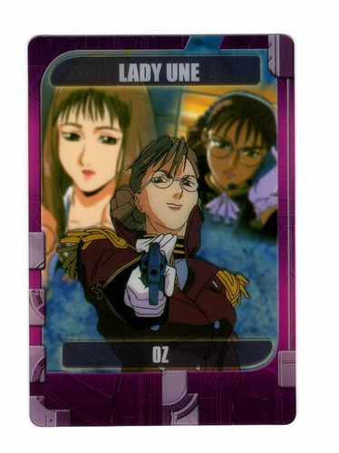 2 pcs plastic card Gundam Wing W anime Lady Une 6-17-179 6-32-435 OZ Preventer - Picture 3 of 4