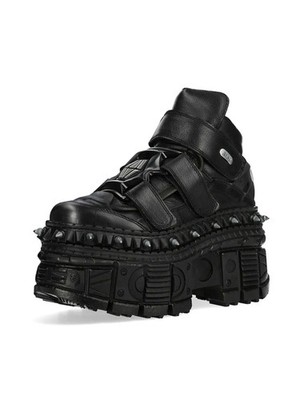 Retro Men's Neo-punk Style Super-high Heel Platform Shoes Metal Decorative Boots