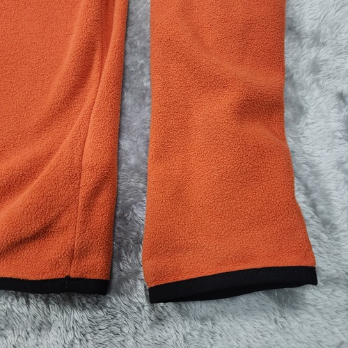 North Face Jacket Mens Medium Orange Black Fleece Snap Neck Outdoor Hiking Snow - Picture 5 of 13